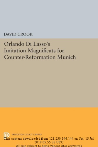 Orlando di Lasso’s imitation magnificats for Counter-Reformation Munich